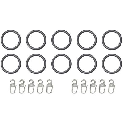 INDEKO Gardinenring - Grau - 2cm - Metall - Für Vorhangstangen bis 20mm INDEKO Gardinenring - Grau - 2cm - Metall - Für Vorhangstangen bis 20mm