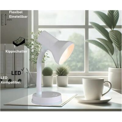 Luminária de mesa branca E27 Brilliant Junior - Iluminação de escritório Luminária de mesa branca E27 Brilliant Junior - Iluminação de escritório