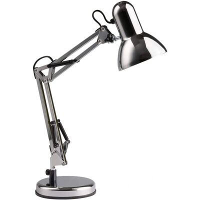 Brilliant Henry Tischlampe chrom - verstellbar, E27, 28W Brilliant Henry Tischlampe chrom - verstellbar, E27, 28W