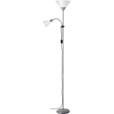 Brilliant Plafonnier Souriant Argent/Blanc avec E27 60W - Flood Light Brilliant Plafonnier Souriant Argent/Blanc avec E27 60W - Flood Light