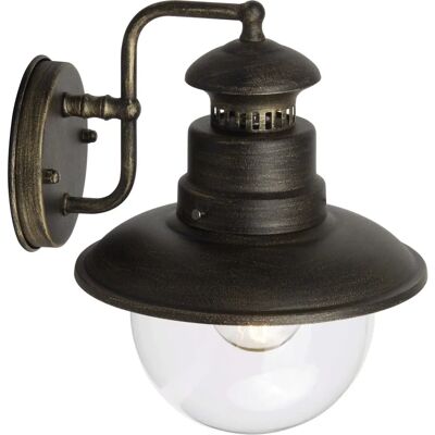 Brilliant Venkovní Nástěnné Svítidlo - Rustikální Černá Zlato E27 60W IP44 Brilliant Venkovní Nástěnné Svítidlo - Rustikální Černá Zlato E27 60W IP44