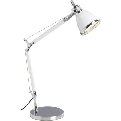 Brilliant Octavia Chrom/Weiß Tischlampe - 40W E27 Brilliant Octavia Chrom/Weiß Tischlampe - 40W E27