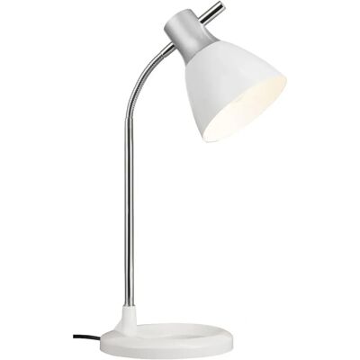 Brilliant Jan Tafellamp Zilver/Wit - E27 40W Brilliant Jan Tafellamp Zilver/Wit - E27 40W