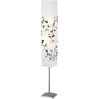 Luminária de pé Brilliant Nerva - Metal/Branco/Cinza - Compatível com velas Luminária de pé Brilliant Nerva - Metal/Branco/Cinza - Compatível com velas