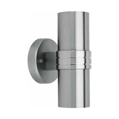 Applique LED Hanni - 2 Fiamme, Acciaio Inox, 20cm Applique LED Hanni - 2 Fiamme, Acciaio Inox, 20cm