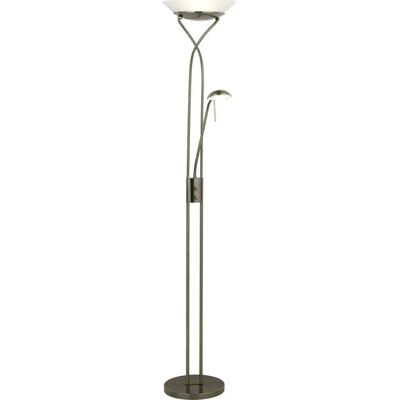Brilliant Ollie - Stehlampe mit Leselicht - LED x 2 - 22,5W - Warmweiß 3000K - Antikmessing Brilliant Ollie - Stehlampe mit Leselicht - LED x 2 - 22,5W - Warmweiß 3000K - Antikmessing