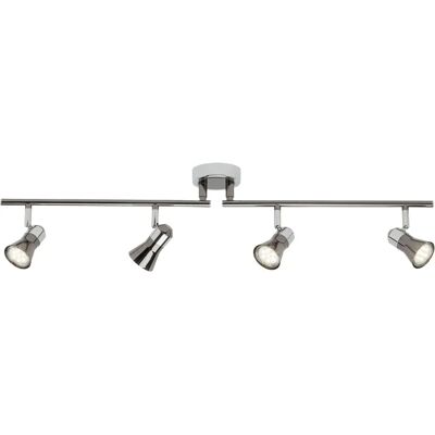 Brilliant Jupp LED-Spots 4-flammig Chrom / Schwarz - Beleuchtungsleuchte Brilliant Jupp LED-Spots 4-flammig Chrom / Schwarz - Beleuchtungsleuchte