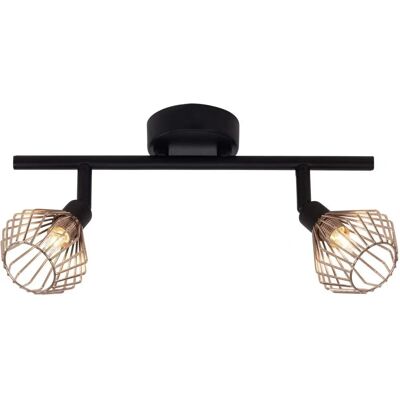 BRILLIANT Dalma Spotrør 2-Flamme Schwarz/Kupfer - Spotlampe BRILLIANT Dalma Spotrør 2-Flamme Schwarz/Kupfer - Spotlampe