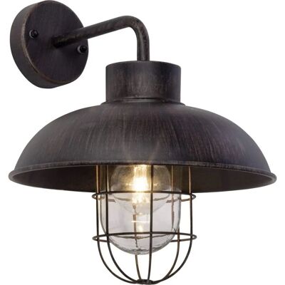 Portland Wandlamp - Roestkleur - E27 - 60W - Buiten Industrieel Portland Wandlamp - Roestkleur - E27 - 60W - Buiten Industrieel