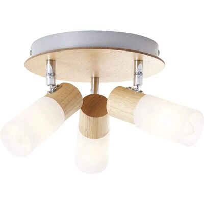 Brilliant Babsan Spotlights - Holz 3-flammige Deckenlampe Brilliant Babsan Spotlights - Holz 3-flammige Deckenlampe
