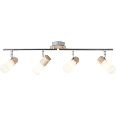 BRILLIANT Babsan Tubo luce in legno 4 fiamme - Spot BRILLIANT Babsan Tubo luce in legno 4 fiamme - Spot