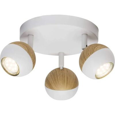 BRILLIANT G59434/75 Weiße Holz 3-flammige Deckenleuchte - Deckenlampe BRILLIANT G59434/75 Weiße Holz 3-flammige Deckenleuchte - Deckenlampe