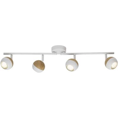 Brilliant Scan LED-Spothlight - 4-Flammen Weiß/Holz - Produkttyp Brilliant Scan LED-Spothlight - 4-Flammen Weiß/Holz - Produkttyp