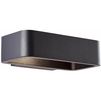 BRILLIANT Golda Lámpara de Pared Exterior - 22x13cm, Negro, 7W LED BRILLIANT Golda Lámpara de Pared Exterior - 22x13cm, Negro, 7W LED
