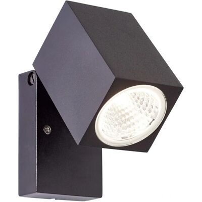 BRILLIANT Burk LED-Außeneckstrahler - Schwarz - 6W, 600lm, Verstellbar BRILLIANT Burk LED-Außeneckstrahler - Schwarz - 6W, 600lm, Verstellbar
