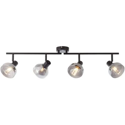 Brilliant Schwarze Spotlampe 4-Flammig - Verstellbar Decke/Wand Brilliant Schwarze Spotlampe 4-Flammig - Verstellbar Decke/Wand