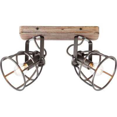 Brilliant Schwarzer Stahl 2-flammige Spotbar - Lampe Brilliant Schwarzer Stahl 2-flammige Spotbar - Lampe