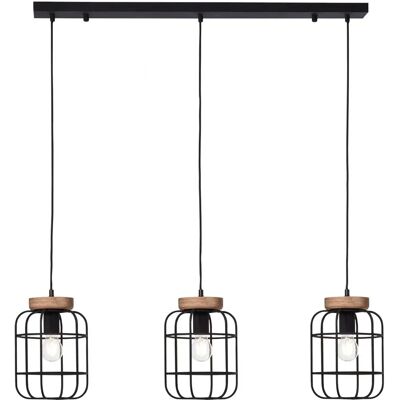 Lampada a sospensione Gwen di Brilliant - Legno Antico/Corindone Nero - 142cm - Interno Lampada a sospensione Gwen di Brilliant - Legno Antico/Corindone Nero - 142cm - Interno