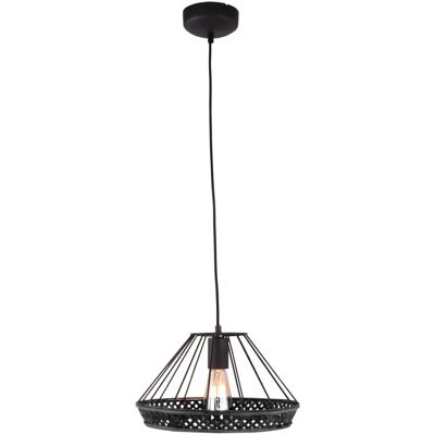 Brilliant Tory Deckenlampe - Höhenverstellbar, Rattan, Schwarz Brilliant Tory Deckenlampe - Höhenverstellbar, Rattan, Schwarz