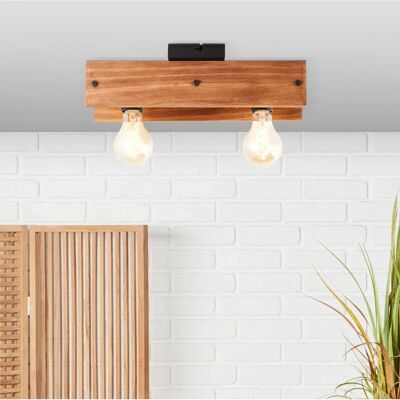 Brilliant Calandra Deckenleuchte - FSC Holz, 2 Flammen, Dimmerbar Brilliant Calandra Deckenleuchte - FSC Holz, 2 Flammen, Dimmerbar