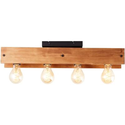BRILLIANT Calandra Deckenleuchte - Schwarz / Holz - 4 Lampen BRILLIANT Calandra Deckenleuchte - Schwarz / Holz - 4 Lampen