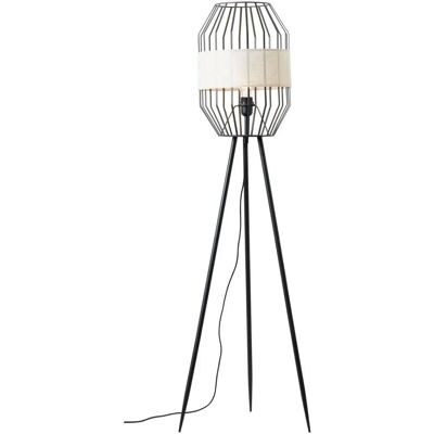 BRILLIANT Slope Stehlampe - Höhenverstellbar 150cm, E27, Schwarz/Natur BRILLIANT Slope Stehlampe - Höhenverstellbar 150cm, E27, Schwarz/Natur