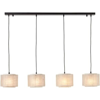 BRILLIANT Odar Hängeleuchte - verstellbar, schwarz/beige - Pendellampe BRILLIANT Odar Hängeleuchte - verstellbar, schwarz/beige - Pendellampe