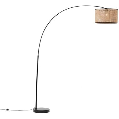 BRILLIANT Wiley Bogenlampe - Höhenverstellbar, LED geeignet, Naturmaterial BRILLIANT Wiley Bogenlampe - Höhenverstellbar, LED geeignet, Naturmaterial