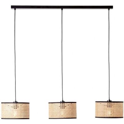BRILLIANT Wiley Hängeleuchte - Höhenverstellbar 125cm - Schwarz/Braun - 3-flammige Deckenlampe BRILLIANT Wiley Hängeleuchte - Höhenverstellbar 125cm - Schwarz/Braun - 3-flammige Deckenlampe