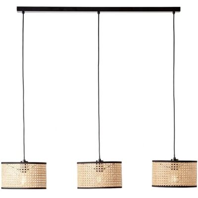 BRILLIANT Wiley Hängeleuchte - Höhenverstellbar 125cm - Schwarz/Braun - 3-flammige Deckenlampe BRILLIANT Wiley Hängeleuchte - Höhenverstellbar 125cm - Schwarz/Braun - 3-flammige Deckenlampe