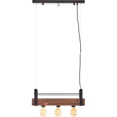 BRILLIANT Bankwood Pendelleuchte - 3 Flammig, 106,5cm - Schwarz & Holz BRILLIANT Bankwood Pendelleuchte - 3 Flammig, 106,5cm - Schwarz & Holz