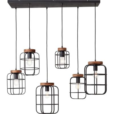 BRILLIANT Gwen Pendelleuchte - 6-flammig, Höhe 130cm, Schwarz BRILLIANT Gwen Pendelleuchte - 6-flammig, Höhe 130cm, Schwarz