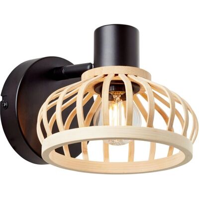Brilliant Norah Wandspot Holz/Schwarz - Kompaktdesign Brilliant Norah Wandspot Holz/Schwarz - Kompaktdesign