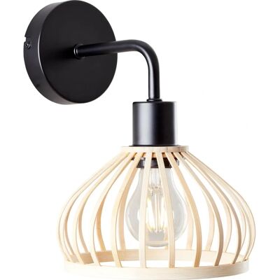 BRILLIANT Norah Wandleuchte - Bambus, Dimmer, E27 BRILLIANT Norah Wandleuchte - Bambus, Dimmer, E27