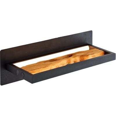 BRILLIANT Chaumont Wandleuchte - 930lm, Warmweiß, Schwarz/Holz BRILLIANT Chaumont Wandleuchte - 930lm, Warmweiß, Schwarz/Holz