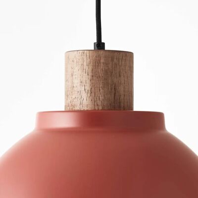 Brilliant Erena Pendelleuchte - 38cm Rot Metall/Holz, E27, 60W Brilliant Erena Pendelleuchte - 38cm Rot Metall/Holz, E27, 60W