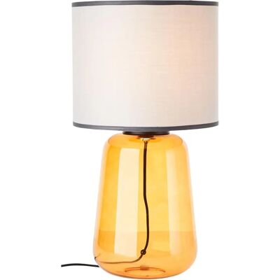Lampa stołowa Hydra 56cm szary/żółty szkło/przewód tekstylny Lampa stołowa Hydra 56cm szary/żółty szkło/przewód tekstylny