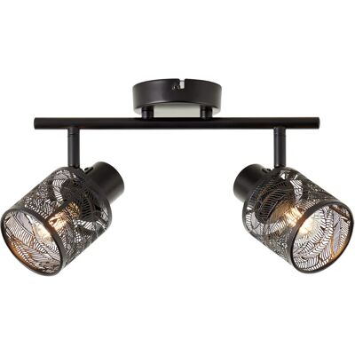 BRILLIANT Bano Deckenstrahler - Retro Stil, 2-flammig, Schwarz Matt BRILLIANT Bano Deckenstrahler - Retro Stil, 2-flammig, Schwarz Matt