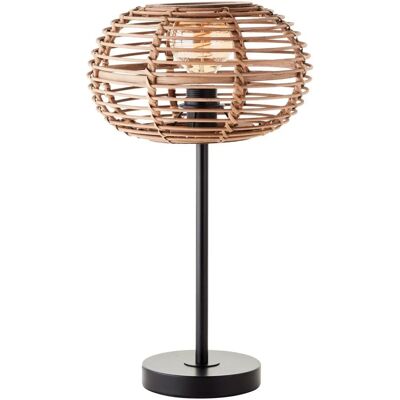 Lampe de table Brilliant Woodball - Variateur, Noir & Naturel Lampe de table Brilliant Woodball - Variateur, Noir & Naturel