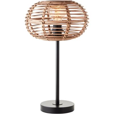 Lampe de table Brilliant Woodball - Variateur, Noir & Naturel Lampe de table Brilliant Woodball - Variateur, Noir & Naturel