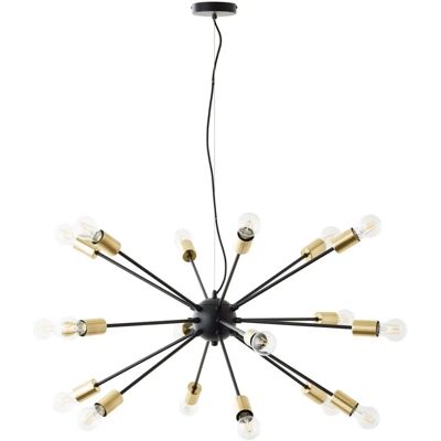 Brilliant Dree Hängeleuchte - Schwarz Matt / Messing - 90cm - Hängeleuchte Brilliant Dree Hängeleuchte - Schwarz Matt / Messing - 90cm - Hängeleuchte