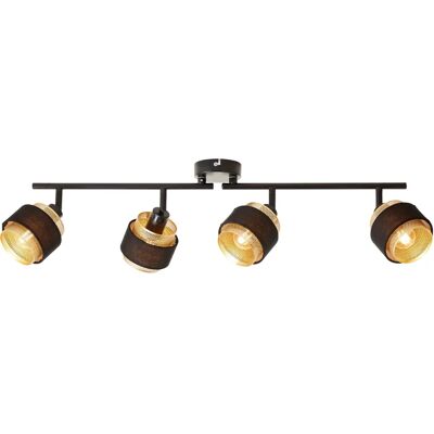 Brilliant Grove Deckenstrahler 4-flg Schwarz Gold - Deckenlampe Brilliant Grove Deckenstrahler 4-flg Schwarz Gold - Deckenlampe