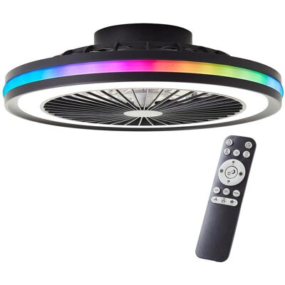 Luminaire Plafonnier Palmero LED avec Ventilateur - 46,5cm - Publicité Luminaire Plafonnier Palmero LED avec Ventilateur - 46,5cm - Publicité