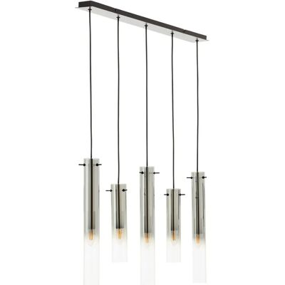 BRILLIANT Glasini Pendelleuchte - Rauchglas, 5 E14, 199cm BRILLIANT Glasini Pendelleuchte - Rauchglas, 5 E14, 199cm