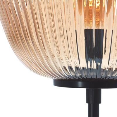 BRILLIANT Kaizen Stehlampe - Retro Bernstein Glas - 140cm, E27 BRILLIANT Kaizen Stehlampe - Retro Bernstein Glas - 140cm, E27