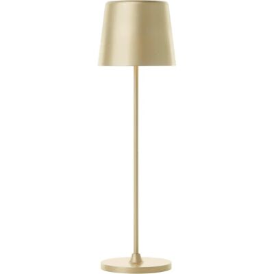 Lampe de table LED dorée extérieure - 310lm, réglable - Publicité Lampe de table LED dorée extérieure - 310lm, réglable - Publicité