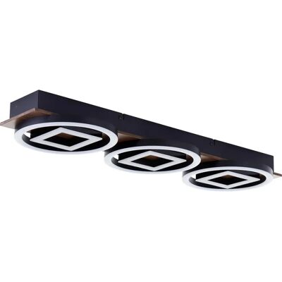 BRILLIANT Dunkles Holz Schwarzes Matt LED Deckenleuchte - Deckenlampe BRILLIANT Dunkles Holz Schwarzes Matt LED Deckenleuchte - Deckenlampe