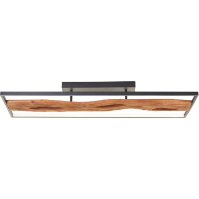 Brilliant Chaumont LED-Deckenleuchte - 100x30cm, Dimmbar, Schwarz/Holz Brilliant Chaumont LED-Deckenleuchte - 100x30cm, Dimmbar, Schwarz/Holz