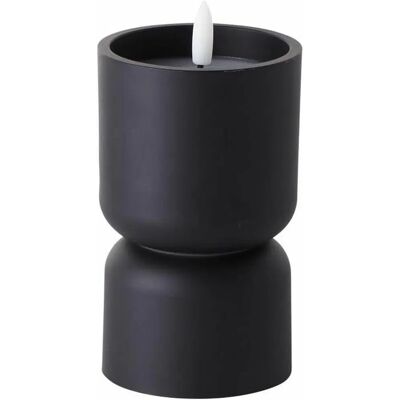 Bougie LED Noire Brillante - 3W, 15x8 cm - Plastique Bougie LED Noire Brillante - 3W, 15x8 cm - Plastique