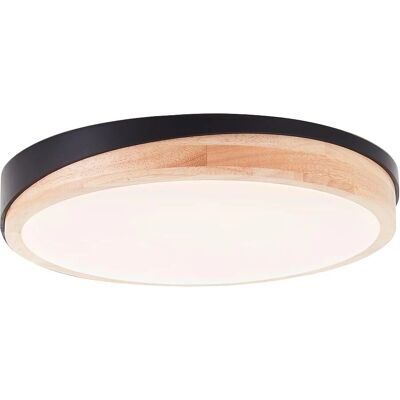 BRILLIANT Baarlo LED Deckenleuchte - Holz & Schwarz, 2400 lm BRILLIANT Baarlo LED Deckenleuchte - Holz & Schwarz, 2400 lm